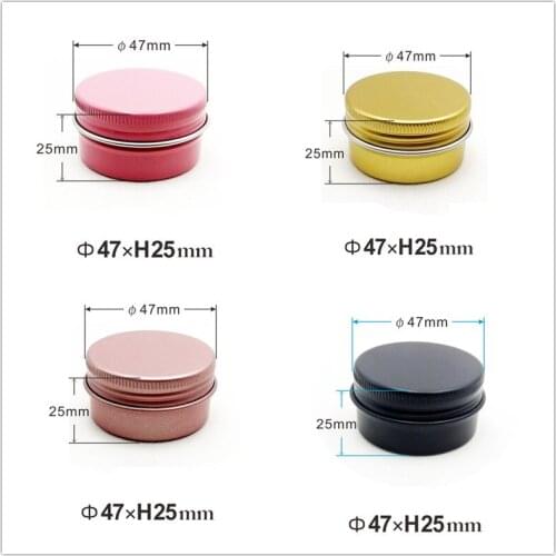 50PCS 30ml Colorful Empty Body Cream Aluminium Jars Hair Wax Candles Makeup Skin Care Sets Face Masks Pot Bottles for Travel 30G