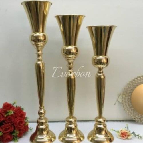98cm tall vases for artificial flowers wedding decoration flower vase metal gold silver vase stand table centerpiece decor