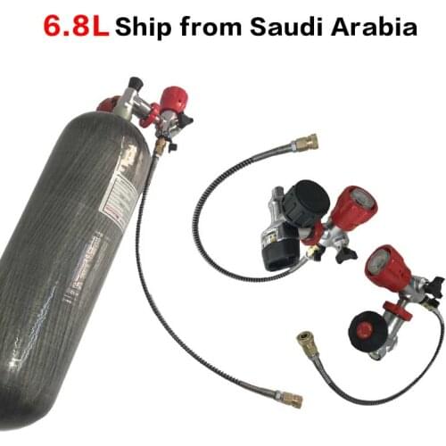 AC168 6.8L Free Shipping Saudi Arabia Overseas Warehouse Direct Scuba Cylinder 4500psi With Valve Set For Compressed Air Rifle