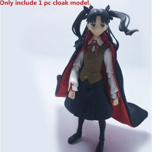 1/12th Figure Accessories Medium Black Cloak Model for 6" Action Doll Toys
