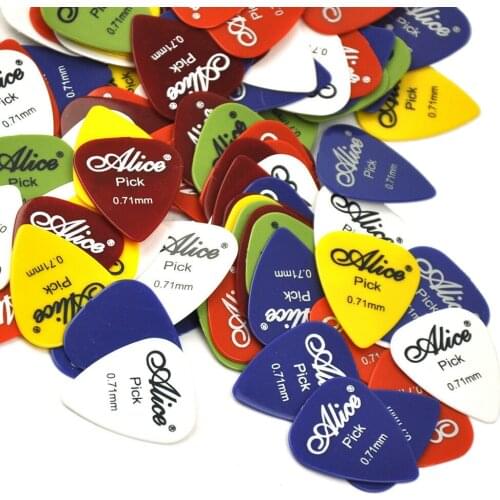 Lots of 500 pcs Alice 0.71mm Medium Smooth ABS Guitar Picks Mixed Colors AP-P