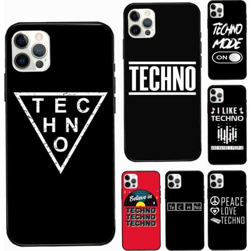 Love Techno Music Quotes Case For Apple iPhone 12 11 Pro Max XS X XR 6S 7 8 Plus 5S SE 2020 Silicone Phone Cover