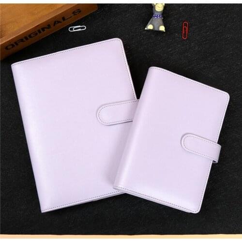 Diary Schedule Book Planner School Supplies Macarons PU Binder A5 A6 Notebook Diary Loose-leaf BinderCute