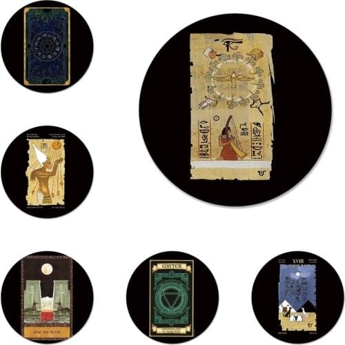 Egypt Tarot Divination Icons Pins Badge Decoration Brooches Metal Badges For Clothes Backpack Decoration