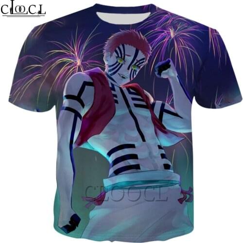 HX Summer Fashion Kimetsu No Yaiba The Movie: Mugen Train Akaza Men Women T Shirt 3D Print Streetwear Couple Tops Drop Shipping