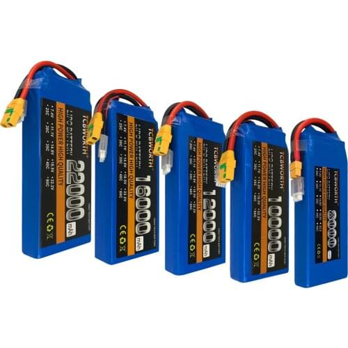 RC Toys LiPo Battery 4S 14.8V 10000mAh 12000mAh 16000mAh 22000mAh 25C 35C For RC Airplane Quadrotor Aircraft Drone Car Boat