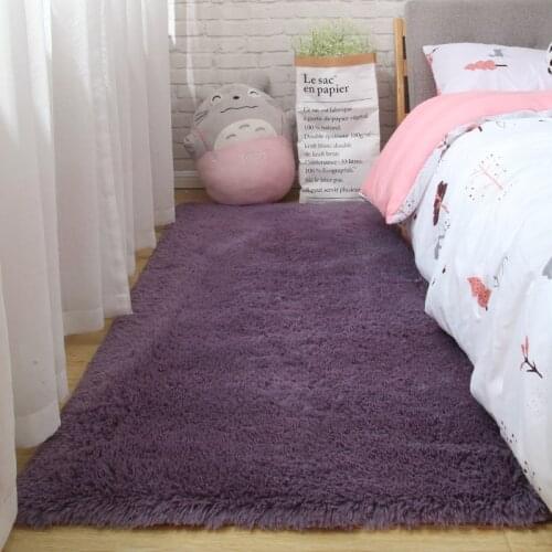 Long-haired bedroom front rug room decoration blanket living carpet Nordic coffee table mat thickening soft skin-friendly carpet