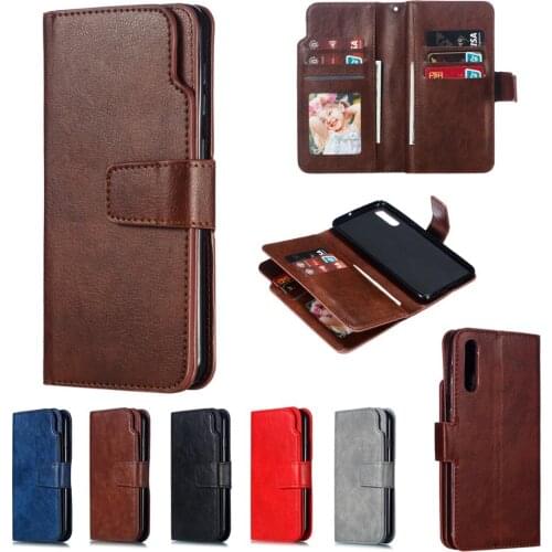 For Samsung Galaxy A70 A10 A20 A30 A40 A50 A6 A8 Plus A5 A3 2017 Wallet Card Leather Case Flip Cover Magnet Business Phone Bag