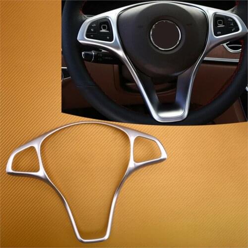 ABS Matte Silver Car Steering Wheel Button Cover Trim Decoration fit for Mercedes-Benz Vito W447 2014 2015 2016 2017 2018 2019