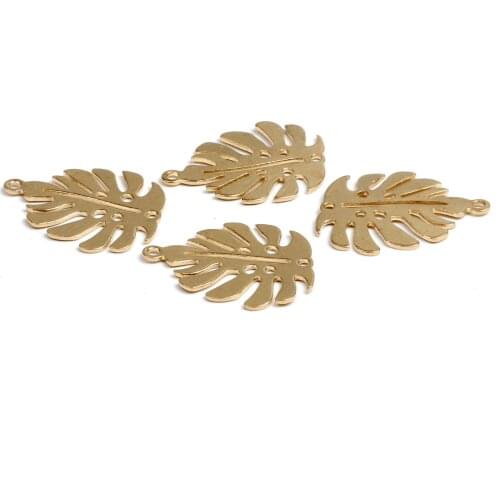 Brass Leaf Charm, Raw Brass Earrings Findings,Raw Brass Pendant,Leaf shaped Earrings Brass Charm,Jewelry Supplies,20x25mm-RB1358
