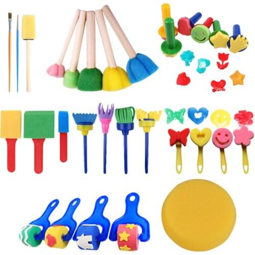 Mini Kids Learning Educational Toys Sponge Brush for Children Graffiti Art