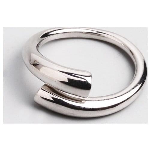 Minimalist Cross Line Glossy Spoon Gold Color 925 Sterling Silver Adjustable Rings For Women Chunky Elegant Jewelry Wholesale
