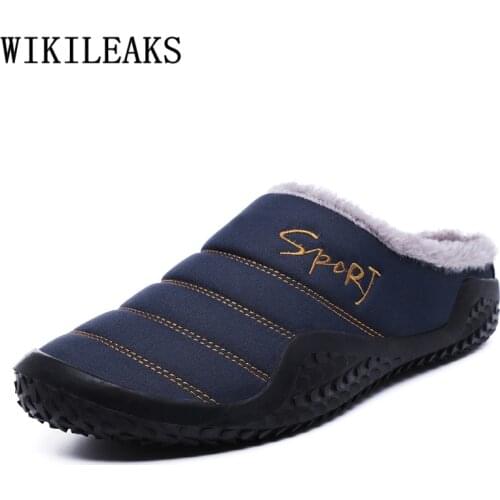 Mules Warm Slippers Men Winter Slippers Casual Shoes Men Half Shoes For Men Sapatos Para Hombre Hausschuhe Herren Chausson 2020