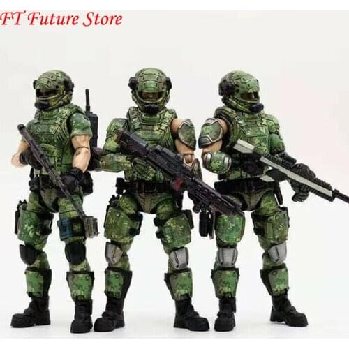 JOYTOY 81911021 1/18 Scale 10.5cm Russian Camouflage Team 3 Solider Action Figure Set JOYTOY Model Toy for Fans Gift