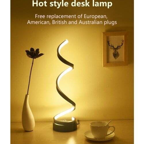 Table light Modern Art decoration table Lamp Bedroom Bedside living room Desk LED light Tricolor desk Light