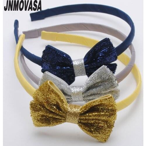 1Pc Glitter Hair Bands Hair Ribbon Bows Girls Hairbands Kids Headbands Girls Hair Hoop Boutique Tiara Hair Accessories For Girl