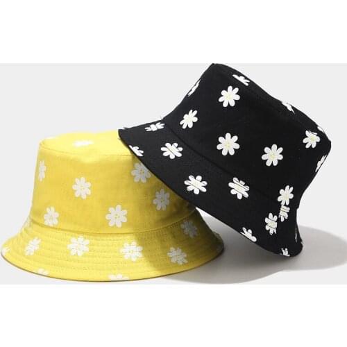 2020 Two Side Reversible Flower Bucket Hat Printed Bob Cap Hip Hop Gorros Men Women Summer Caps Beach Sun Fishing Panama Hat