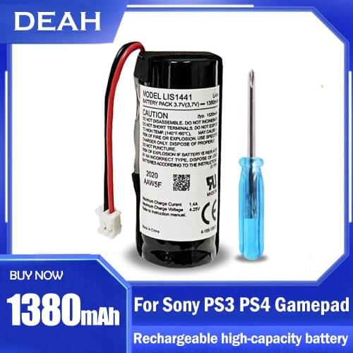3.7V 1380mAh LIS1441 LIP1450 Rechargeable Lithium Battery For Sony PS3 PS4 PlayStation Move Motion Controller Right Hand