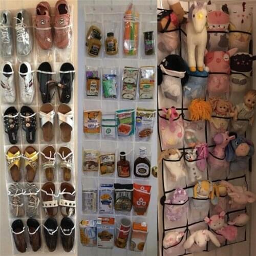 12/24Pocket Over the Door Shoe Organizer Hanging Organizers Space Saver Rack Hanging Storage Hanger