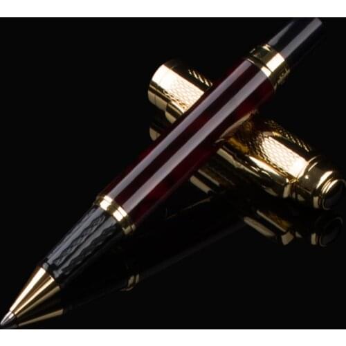 DIKA WEN Rollerball Pen Luxury Ballpoint Pen 0.5mm Nib Black Refill Gel pen school Office Stationery Metal Roller Ball Pens