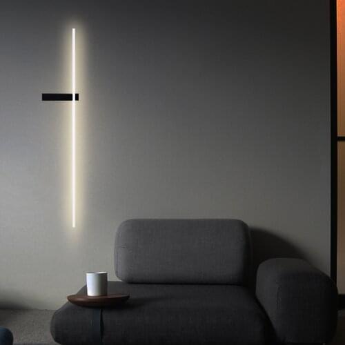 Modern Minimalist LED Wall Lamp Nordic Living Room TV Background Wall Lamps Home Bedroom Decor Atmosphere Lighting Mirror Light