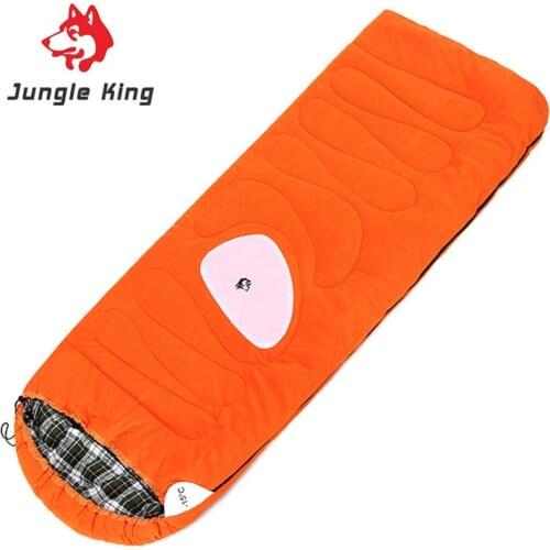 Jungle King Outdoor winter camping hiking blue orange sleeping bag 2.3 kg waterproof travel holiday fleece sleeping bag CY-901