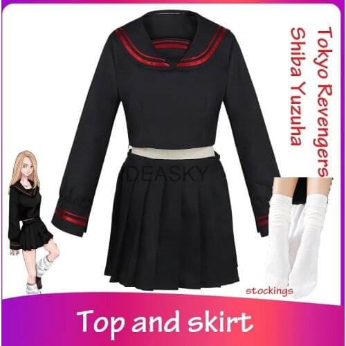 Tokyo Revengers Manga Tokyo Shiba Yuzuha Cosplay Costume Anime School Uniform Sailor Suit Girls Women Halloween Party Dress