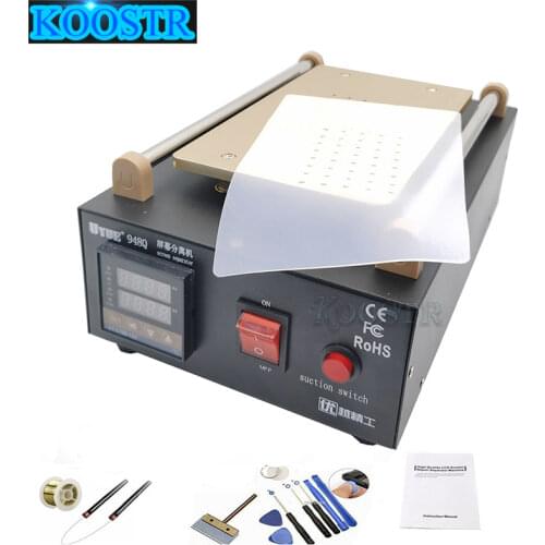 UYUE 948Q Built-in Pump Vacuum Glass LCD Screen Separator Machine Max 7 inches With 13 pcs Mobile Phone Disassemble Tool