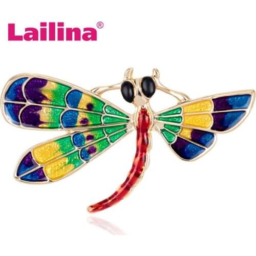 Vintage Design Crystal Rhinestone Dragonfly Brooches for Women Dress Scarf Brooch Pins Jewelry Accessories Gift
