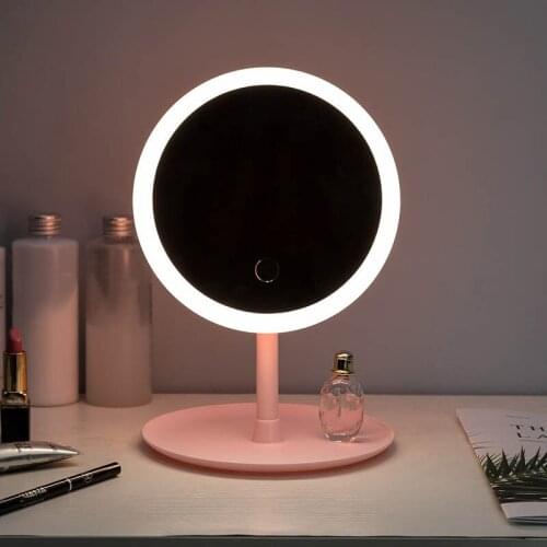 Led Makeup Mirror Light Natural Backlit Vanity Smart Touch Control Adjustable Detachable/Storage 3 Modes Table Cosmetic Mirror
