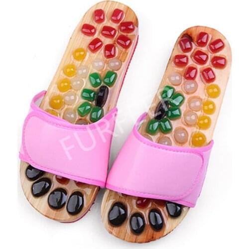 Womens Cobblestone Massage Slippers Foot Soles Home Shoes Women Slides Indoor Health Flip-flops Outdoor Colored Jade Sandals