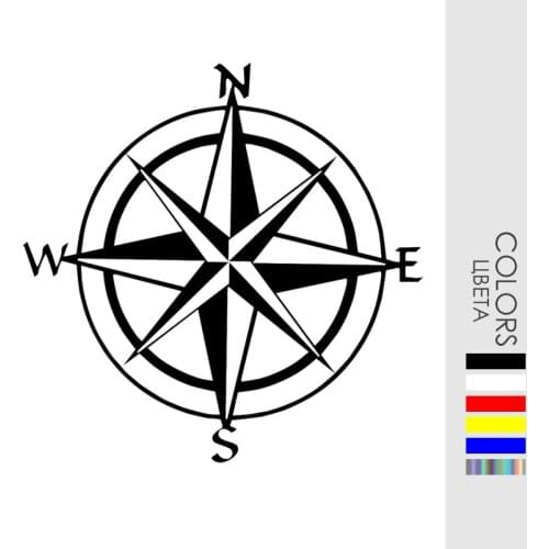 11209# 20/30/40 CM Vinyl Decal NSWE Compass Car Sticker Waterproof Auto Decors on Truck Bumper Rear Window