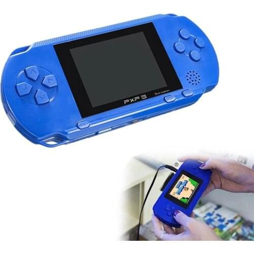 16 Bit PXP3 Handheld Game Player Video Gaming Console with AV Cable+2 Game Cards Classic Child Family Video PXP 3 Game Console