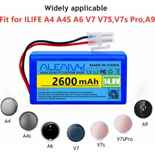 18650 14.8V Robot Vacuum Cleaner Rechargeable Li-ion Battery for ILIFE ecovacs A4s, A4, A6, A9, V7, V7s, V7s Pro Robotic Chuwi