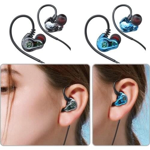 3.5mm Universal Wired Earphone Hang Ear Heavy Bass Music Sport Headset with Mic Heavy Bass Stereo In-ear Wired Earphone
