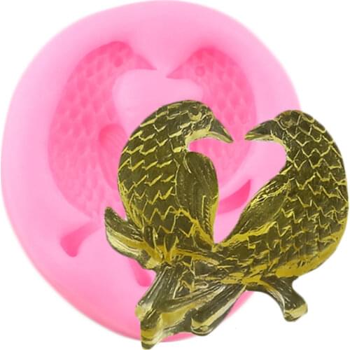 3D Bird Silicone Molds Baby Birthday Cupcake Topper Fondant Cake Decorating Tools Candy Polymer Clay Chocolate Gumpaste Moulds