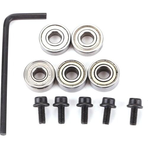 5Pcs Practical Drill Milling Head Bearing Kit Hex Wrench Screw Nail Milling Cutter Head Repairing Accessories