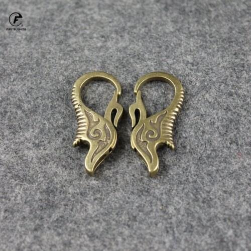 Antique Copper flame phoenix Decorations Chinese Classical totem Tea Pets key chain Vintage Crafts Miniature Figurine Home Decor