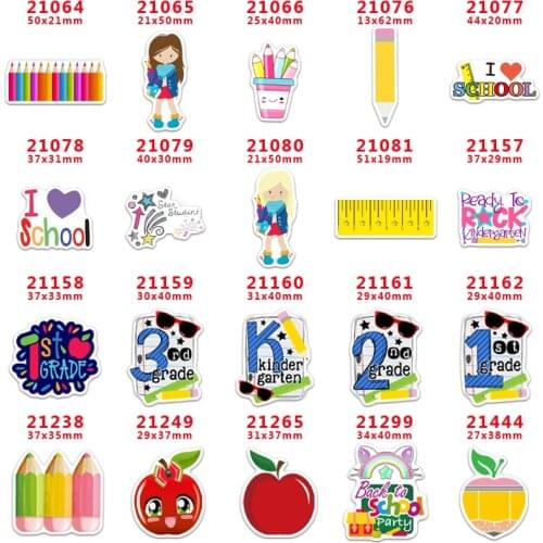 Free shipping 30 pcs planar resin back to school resin pr21064