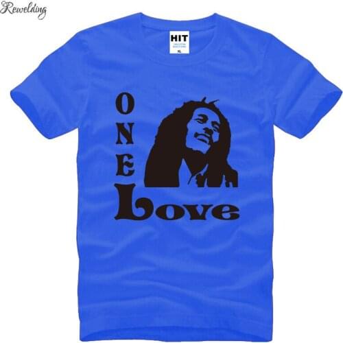 Bob Marley One Love Music Mens T-Shirt T Shirt For Men New Novelty Short Sleeve O Neck Cotton Casual Top Tee Camisetas Hombre