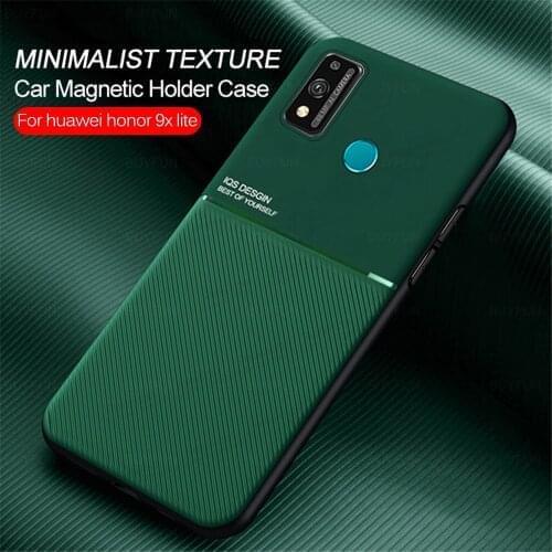 On Honor 9X Lite Case Car Magnetic Holder Case For Huawei Honor 9X Light Honar 9 X X9 Honor9x 9xlite Silicone Phone Cover Coque