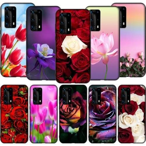 T70 Flower Tulip Rose Art Floral Case for Honor Note 6A 7A 7C 7X 8 8A 8C 8X 9 9A 9X 10X 20 20S 30 Y6P Lite Pro
