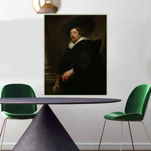 Citon Peter Paul Rubens《Self-Portrait》Canvas Art Oil Painting Artwork Poster Picture Wall Decor Home Interior Decoration