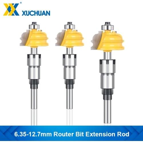 Tool Holder Collet ER16 ER20 Router Bit Extension Rod 6.35/8/12.7mm Shank Milling Cutter Extender for Woodworking Tools