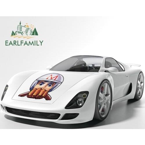 EARLFAMILY 43cm x 41.4cm for Speed Racer Graphics Cool Car Stickers and Declas JDM RV Car Decoration Waterproof Scratch-Proof