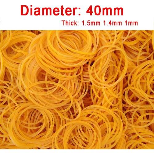50g-500g Yellow Quality Elastic Rubber Bands Sturdy Stretchable Packaging Band Loop O Rings Diameter 40mm For Home School Office
