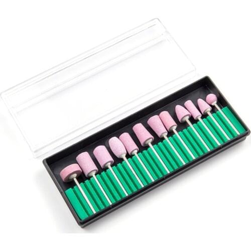 Electric Nail Drill Bits kit Quartz Milling Head Replacement Grinding Cutters