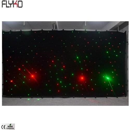 Hot selling led star curtain Background wall RGBW DMX function in door semi-door