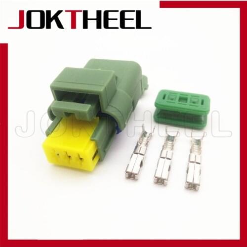 1-20 sets kit FCI 3 pin way Green female waterproof connector Water temp sensor headlight fo steering light plug for Peugeot