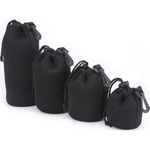Camera Neoprene DSLR Lens Soft Pouch Protector Case Bag For Canon Nikon Sony S M L XL
